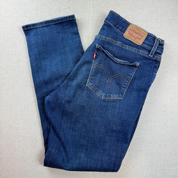 Levi's Denim - Levis Womens Classic Straight Leg Jeans Dark Wash Blue Denim Size 12